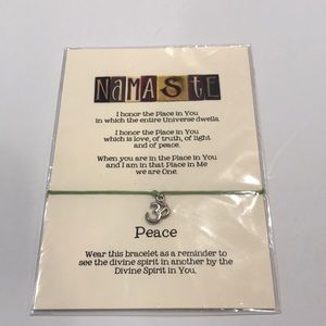 Peace bracelet with positive message